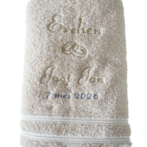 Handdoek borduren bruiloft